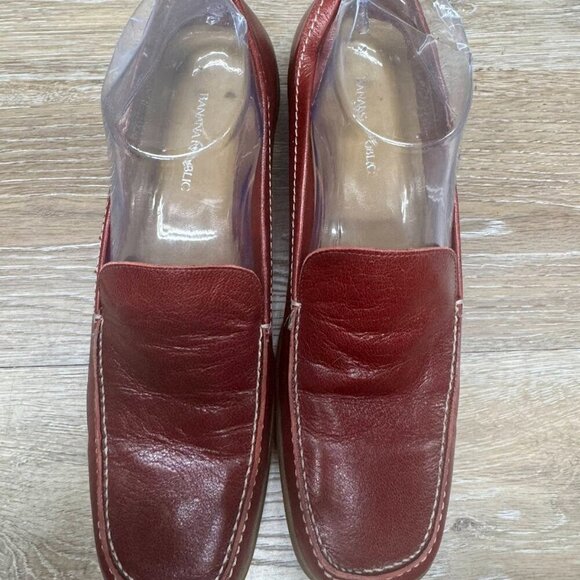 Banana Republic Red Leather Square Toe Loafer Women's See Pictures for Sizing - Picture 2 of 7